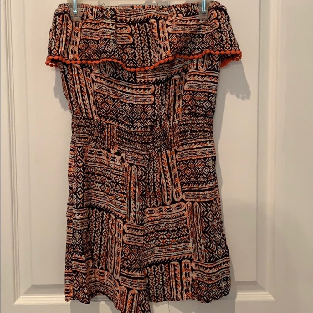Strapless romper